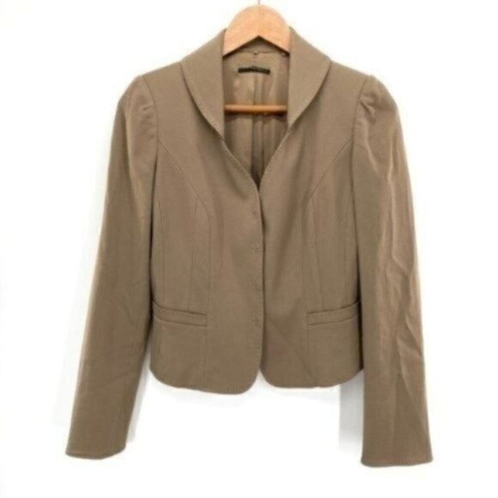 Elie Tahari Taupe Wool Blazer Jacket